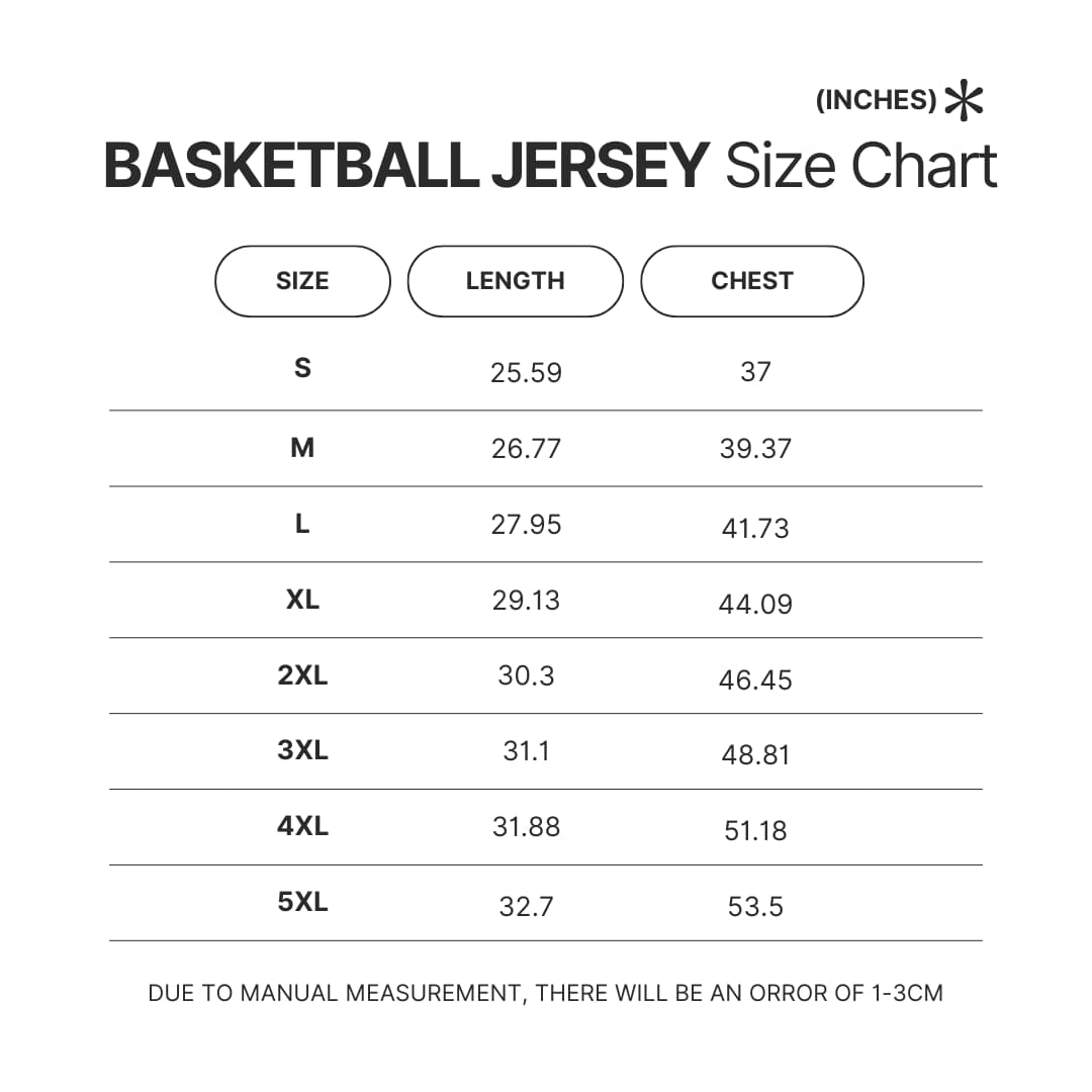 Product size chart