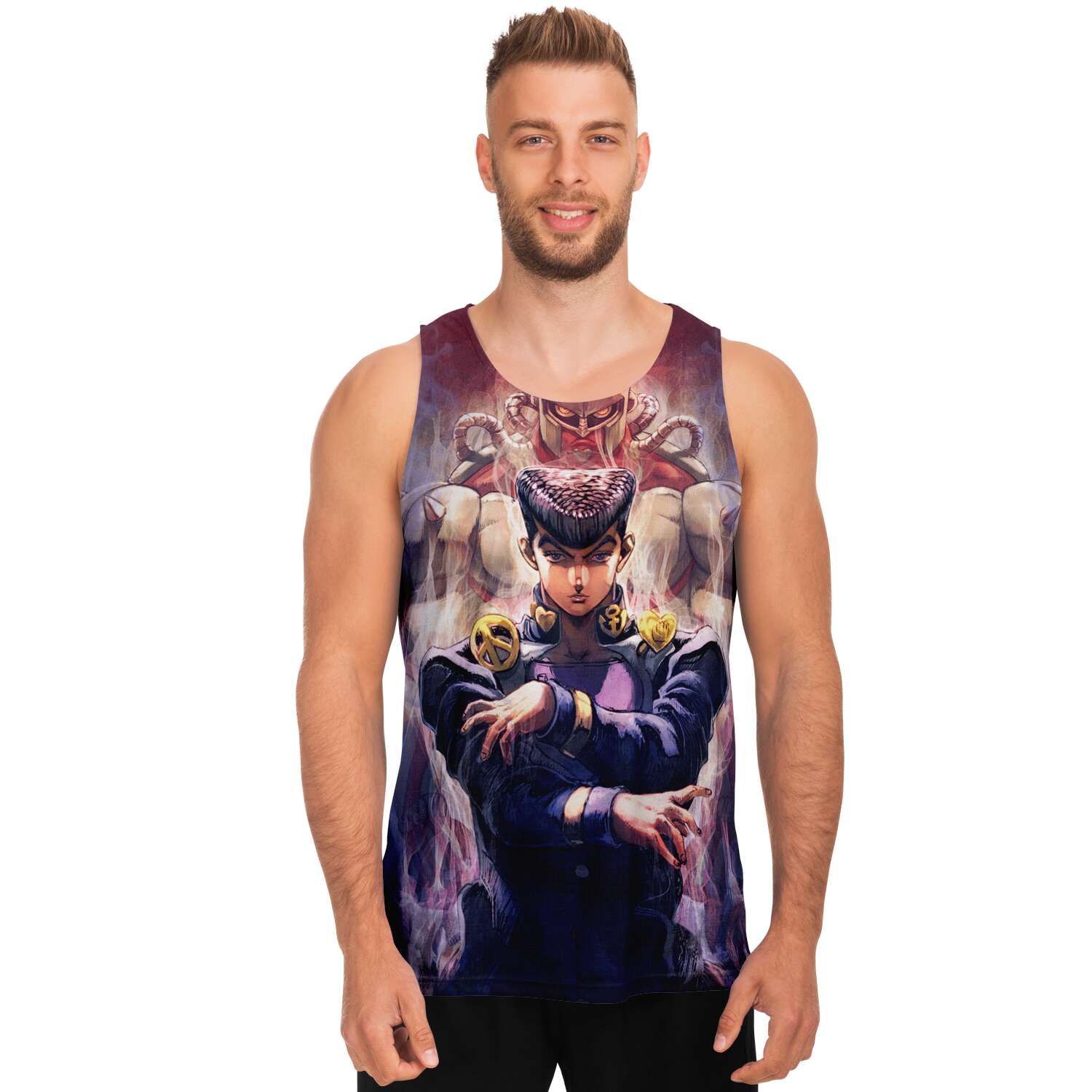 8cd1cec35812763a88bad16f58608708 tankTop male front - JoJo's Bizarre Adventure Store