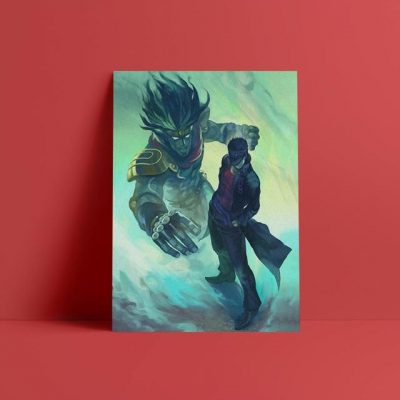 JJBAJotaroandStarPlatinumWallArt 02d2ef88 ab1f 4f8a b322 2e4e5aea52eb - JoJo's Bizarre Adventure Store