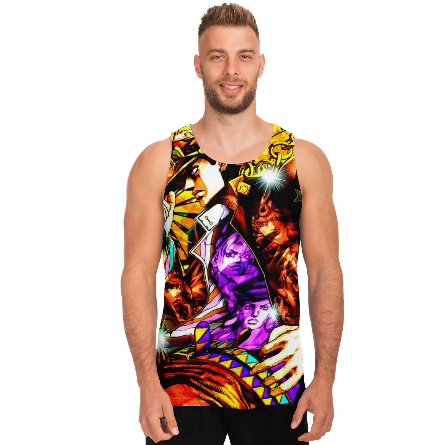 d99f7ae47c8ffd8c0e1d51e201bca064 tankTop male front - JoJo's Bizarre Adventure Store