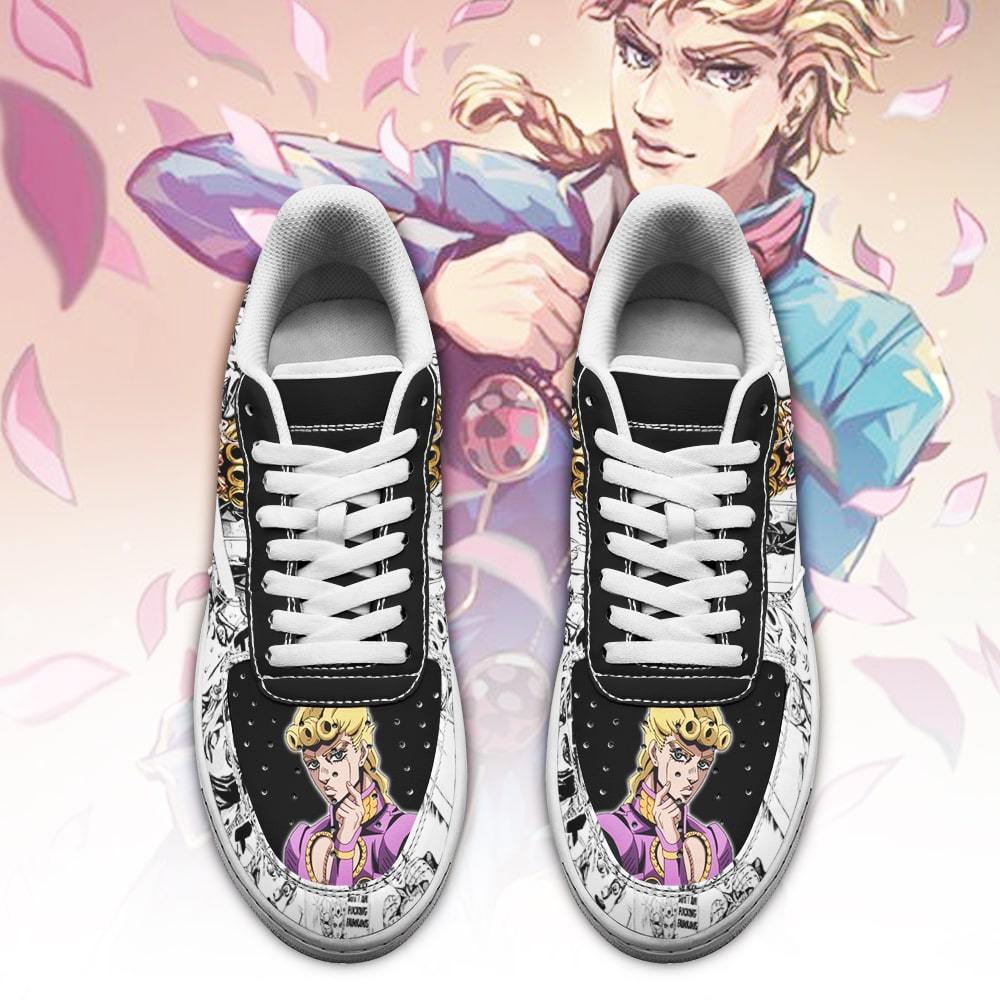 giorno giovanna air force sneakers manga style jojos anime shoes fan gift pt06 gearanime 2 - JoJo's Bizarre Adventure Store