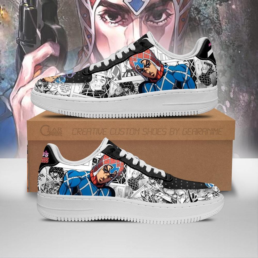 guido mista air force sneakers manga style jojos anime shoes fan gift pt06 gearanime - JoJo's Bizarre Adventure Store
