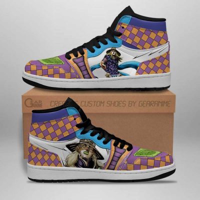 jojos bizarre adventure jordan sneakers gyro zeppeli anime shoes gearanime 2 - JoJo's Bizarre Adventure Store