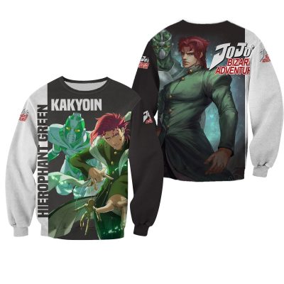 kakyoin hierophant green shirt jojo anime hoodie sweater gearanime 2 - JoJo's Bizarre Adventure Store