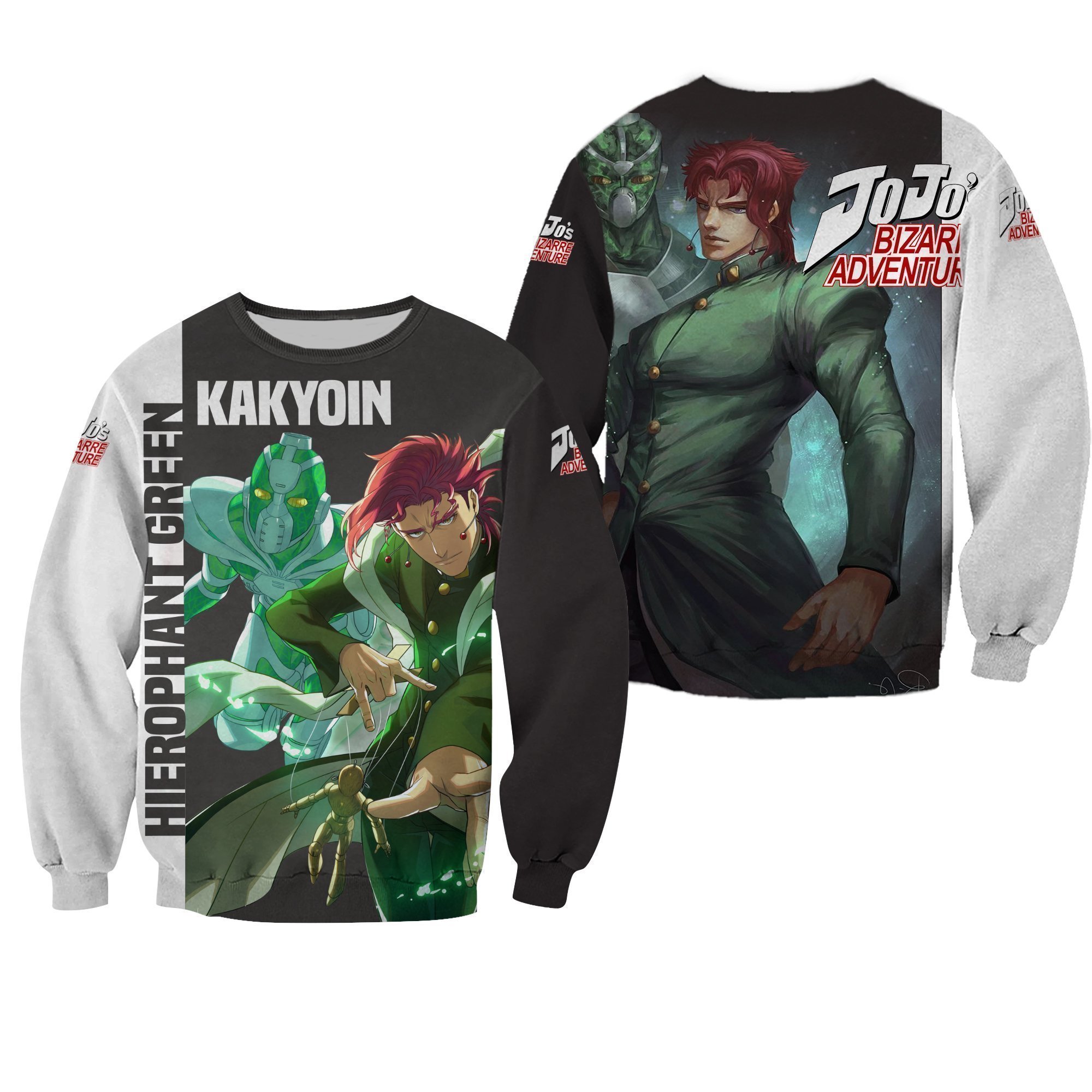 kakyoin hierophant green shirt jojo anime hoodie sweater gearanime 2 - JoJo's Bizarre Adventure Store