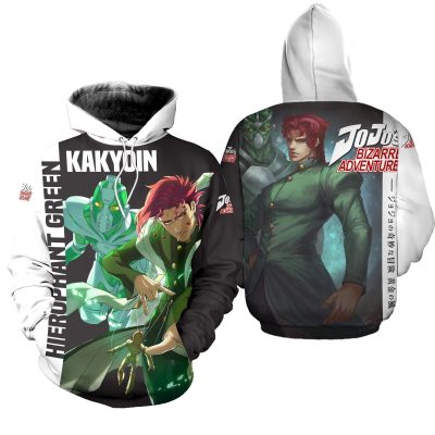 kakyoin hierophant green shirt jojo anime hoodie sweater gearanime 3 - JoJo's Bizarre Adventure Store