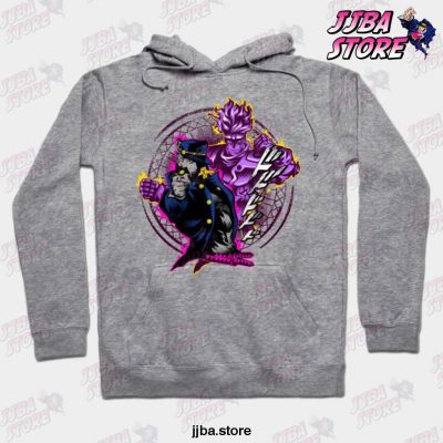Attack Of Jotaro Jojos Bizarre Adventure Hoodie Gray / S