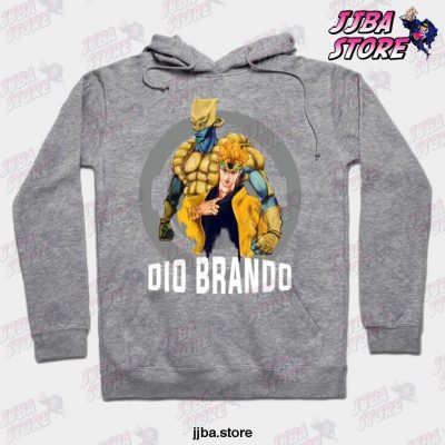 Dio Brando & The World Jojos Bizzare Adventure Hoodie Gray / S