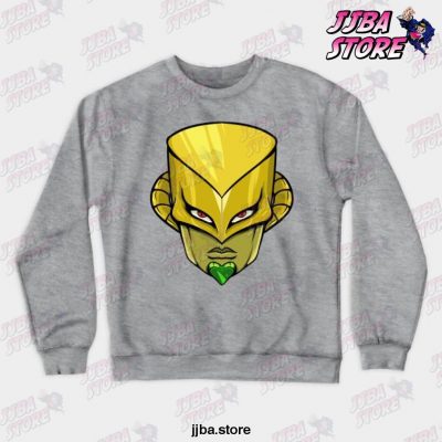 Jjba Za Warudo Face Crewneck Sweatshirt Gray / S