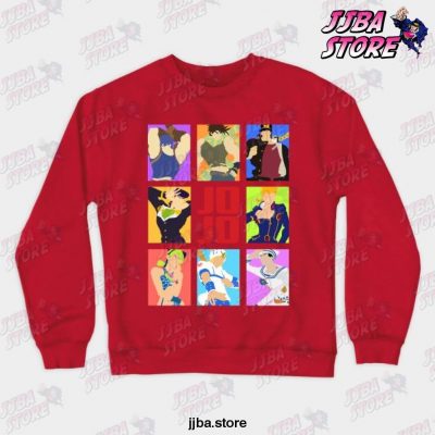 Jojos Bizarre Adventure - Heroes Crewneck Sweatshirt Red / S