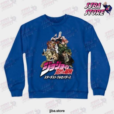 Jojos Bizarre Adventure Stardust Crusaders V1 Crewneck Sweatshirt Blue / S