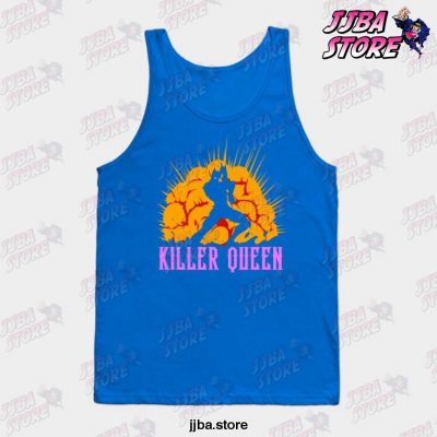 Killer Queen Jojos Bizarre Adventure Tank Top Blue / S