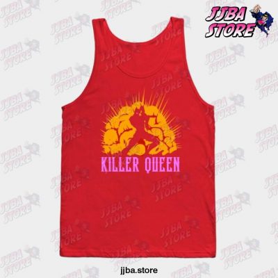 Killer Queen Jojos Bizarre Adventure Tank Top Red / S