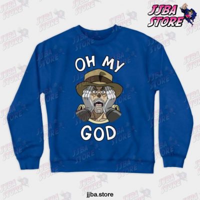 Oh My God Joesph Joestar Crewneck Sweatshirt Blue / S