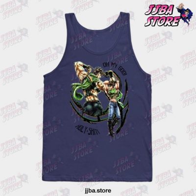 Oh My God Jojos Bizarre Adventure Tank Top Navy Blue / S