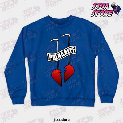 Polnareff Earrings Jojos Bizarre Adventure Crewneck Sweatshirt Blue / S