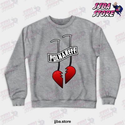 Polnareff Earrings Jojos Bizarre Adventure Crewneck Sweatshirt Gray / S