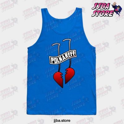 Polnareff Earrings Jojos Bizarre Adventure Tank Top Blue / S