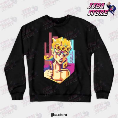 Wpanime - Jojo Goldenwind Crewneck Sweatshirt Black / S