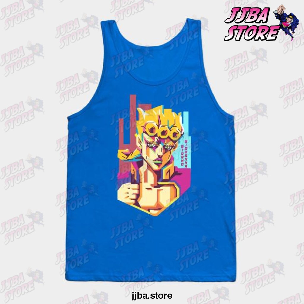 Wpanime - Jojo Goldenwind Tank Top Blue / S