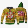 1104 AOP Jojo Characters Ugly Xmas VA Dio Brando 1 Zip hoodie font and back n - JoJo's Bizarre Adventure Merch