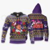 1104 AOP Jojo Characters Ugly Xmas VA Josuke Higashikata 2 hoodie font and back - JoJo's Bizarre Adventure Merch