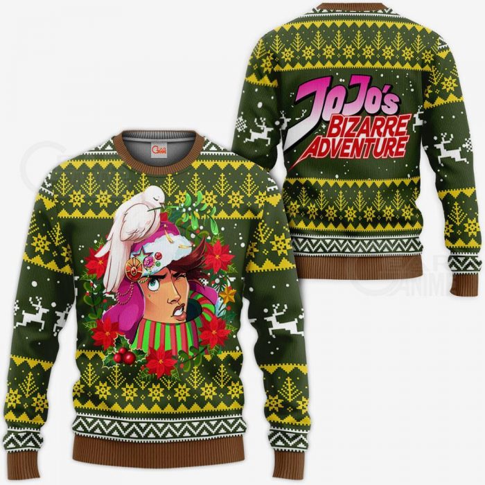 1104 AOP Jojo Characters Ugly Xmas VA Joseph Joestar 3 MK sweatshirt F 2BB - JoJo's Bizarre Adventure Merch