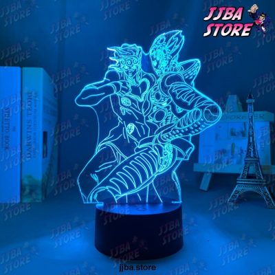 3d lamp anime jojo bizarre adventure for bedroom decor light birthday gift him jojos led 690 - JoJo's Bizarre Adventure Merch