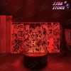 3d led light anime jojo bizarre adventure group for bedroom decor birthday gift him lamp manga 114 - JoJo's Bizarre Adventure Merch