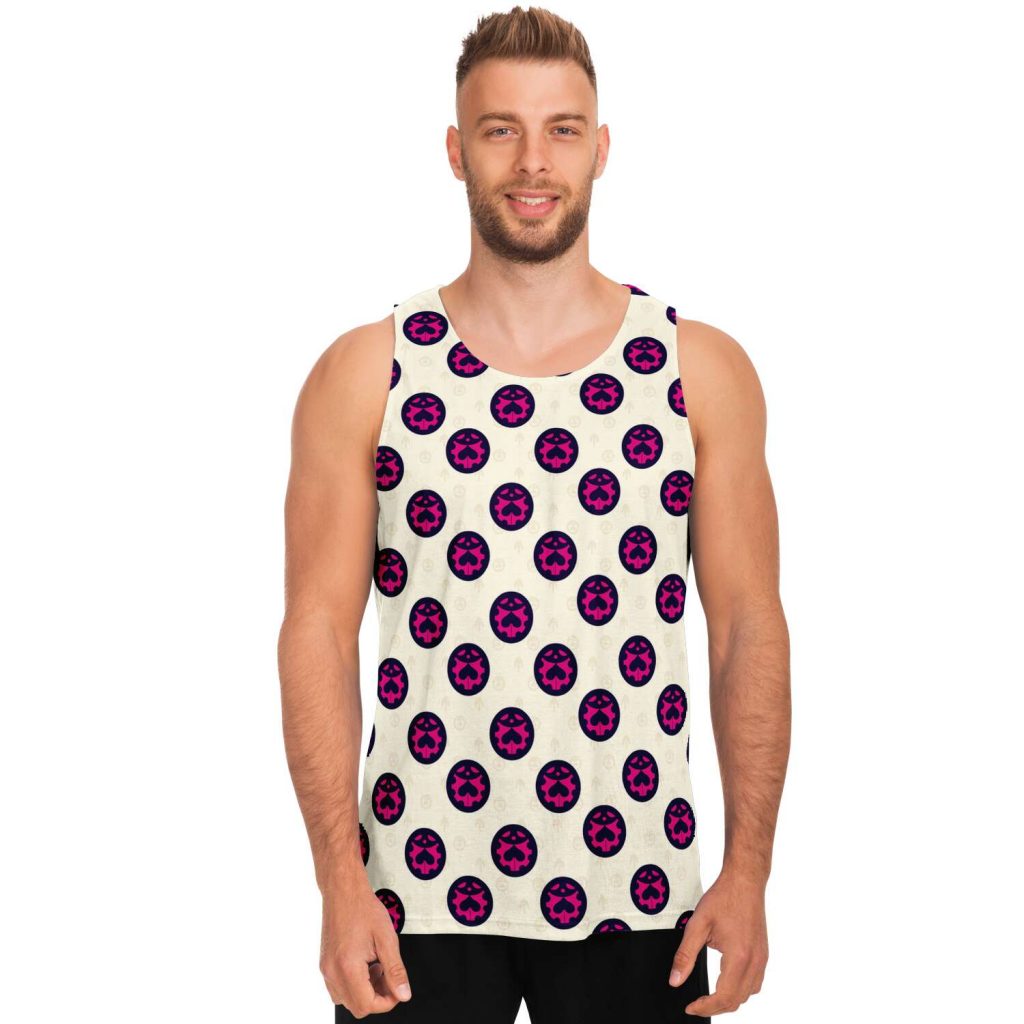 4691b4b87eb65c1a9186f03942cf342e tankTop male front - JoJo's Bizarre Adventure Merch