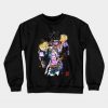 Bizarre Adventure Watercolor Crewneck Sweatshirt Black / S