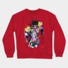 Bizarre Adventure Watercolor Crewneck Sweatshirt Red / S