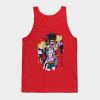 Bizarre Adventure Watercolor Tank Top Red / S