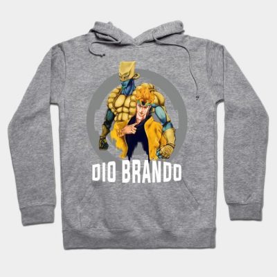 Dio Brando & The World Jojos Bizzare Adventure Hoodie Gray / S