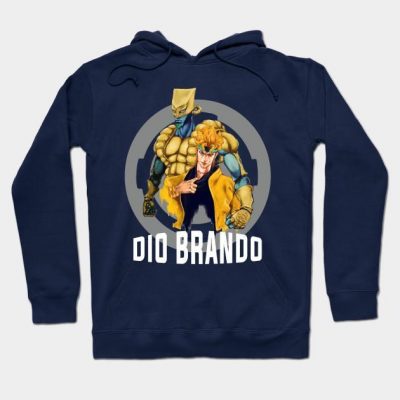 Dio Brando & The World Jojos Bizzare Adventure Hoodie Navy Blue / S