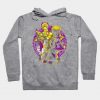 Jjba Unisex Gold Giorno Hoodie Gray / S