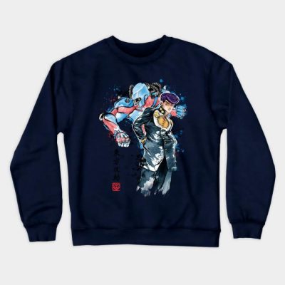 Restoration And Regeneration Watercolor Crewneck Sweatshirt Navy Blue / S