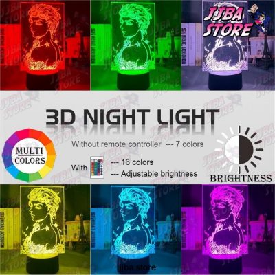anime jojos bizarre adventure art gadget led night light touch sensor colorful nightlight for home decor jojo figure 3d 725 - JoJo's Bizarre Adventure Merch