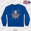 crazy diamond mecha crewneck sweatshirt blue s 358 - JoJo's Bizarre Adventure Merch