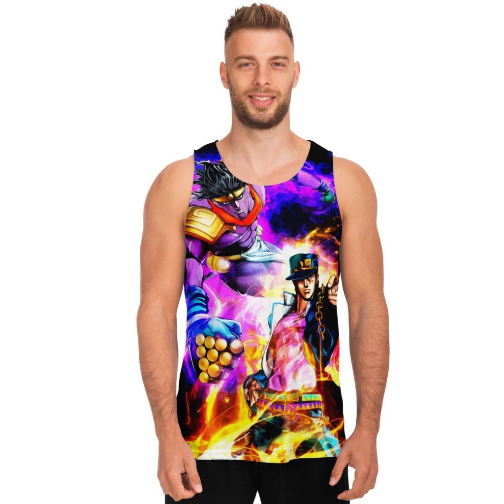 d3a7f60756dd0ce595d5557fbb5d307e tankTop male front - JoJo's Bizarre Adventure Merch