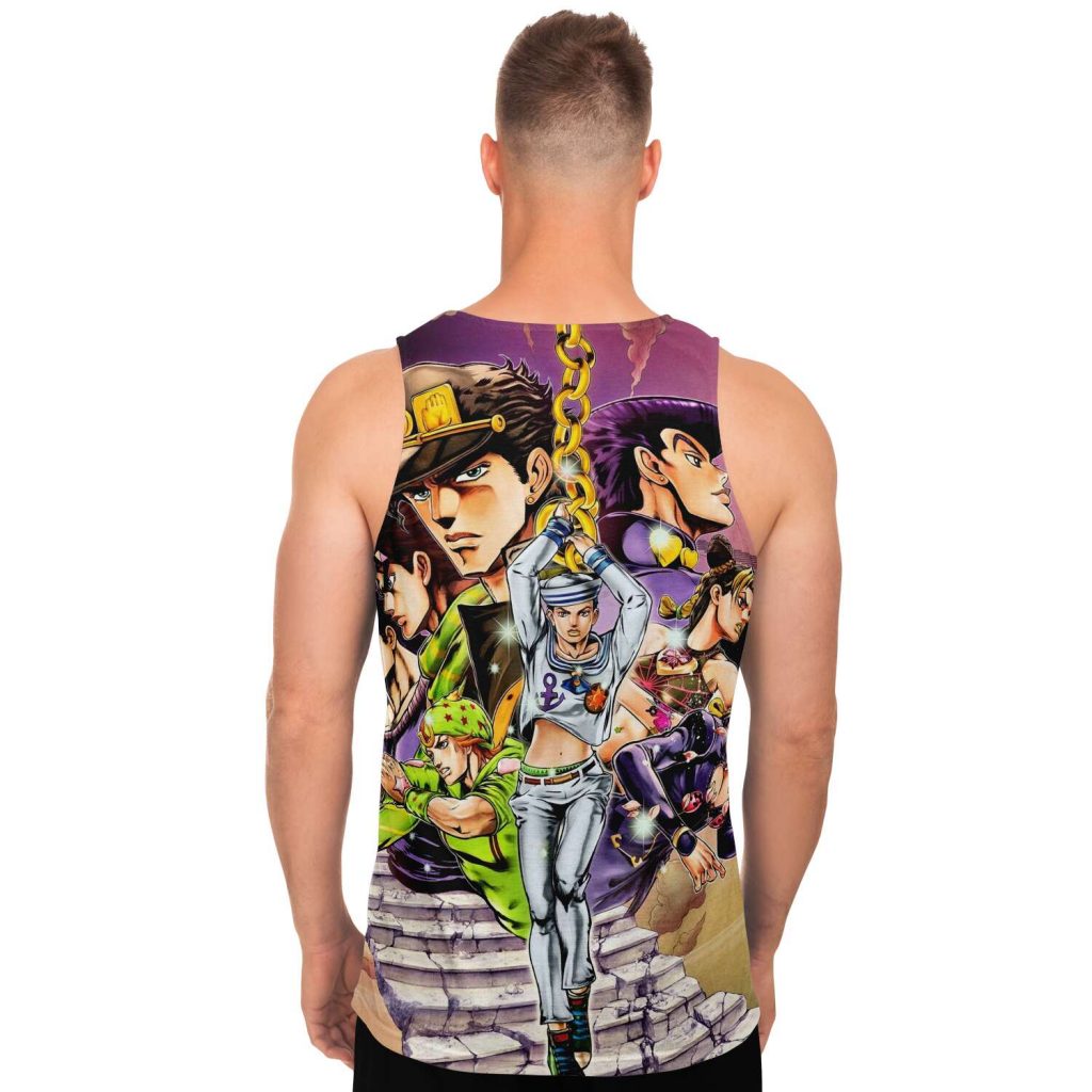 eb7c4df9ae743f7229cc7e5fcf174987 tankTop male back - JoJo's Bizarre Adventure Merch