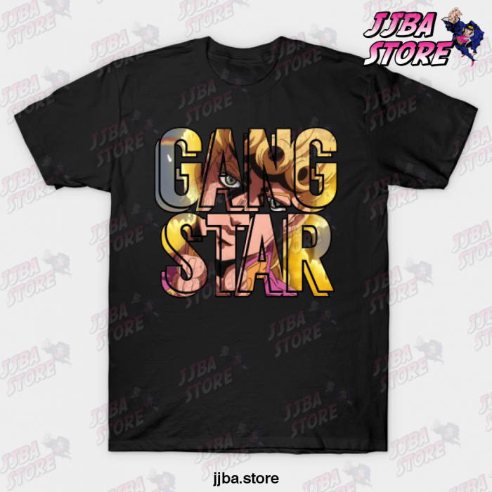gangstar giorno giovanna t shirt black s 381 - JoJo's Bizarre Adventure Merch