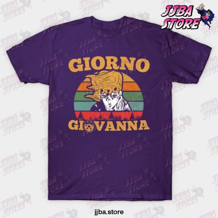 giorno giovanna vintage t shirt purple s 271 - JoJo's Bizarre Adventure Merch