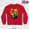 giorno jjba crewneck sweatshirt red s 370 - JoJo's Bizarre Adventure Merch