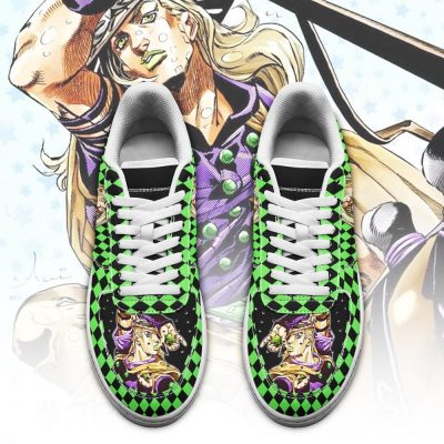 gyro zeppeli air force sneakers custom jojos anime shoes fan gift idea pt06 gearanime 2 - JoJo's Bizarre Adventure Merch