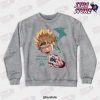 jjba cup of jo crewneck sweatshirt gray s 562 - JoJo's Bizarre Adventure Merch