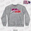 jjba jojo crewneck sweatshirt gray s 453 - JoJo's Bizarre Adventure Merch