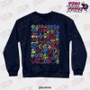 jjba jojo things crewneck sweatshirt navy blue s 563 - JoJo's Bizarre Adventure Merch