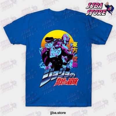 jjba josuke higashikata t shirt blue s 227 - JoJo's Bizarre Adventure Merch