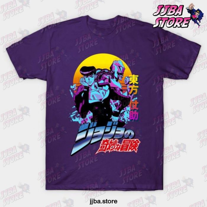 jjba josuke higashikata t shirt purple s 324 - JoJo's Bizarre Adventure Merch